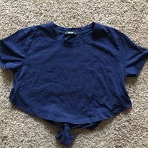 Navy blue crop top